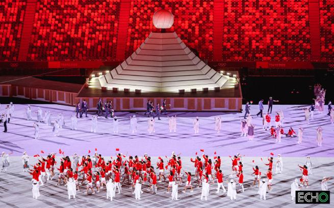 东京奥运会的开幕式正式片段
